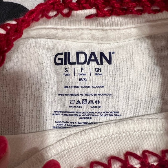 Hand Crafted Ladybug Dress with Matching Purse Crochet Red around White T Shirt - Picture 10 of 16